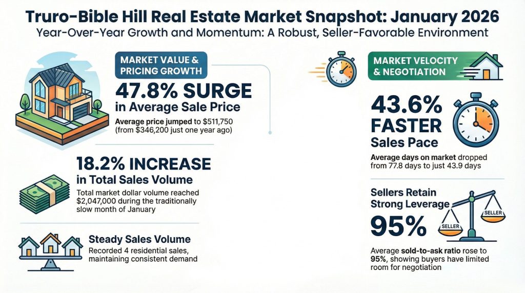 Truro Bible Hill Real Estate Market Stats January 2026